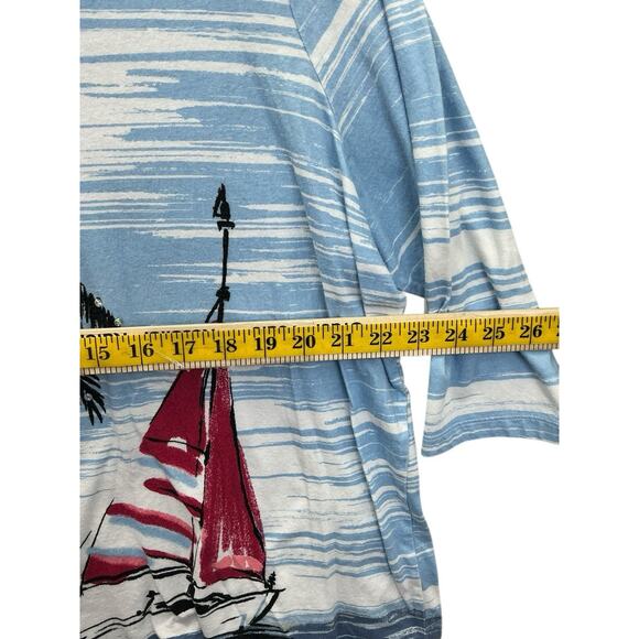 Catherines Top Sparkle Knit 3/4 Sleeve Women’s Plus Size 1X Blue - Picture 6 of 10